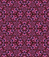 Multicolored futuristic fractal mandala pattern in geometric psychedelic space