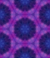 Multicolored futuristic fractal mandala pattern in geometric psychedelic space