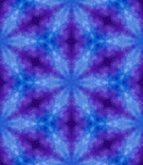 Multicolored futuristic fractal mandala pattern in geometric psychedelic space