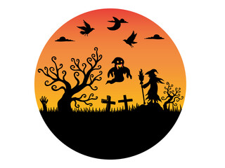 Halloween Silhouette Background

