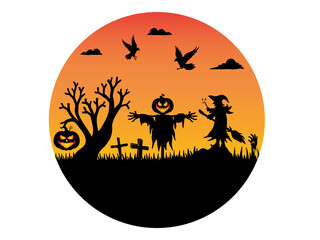 Halloween Silhouette Background
