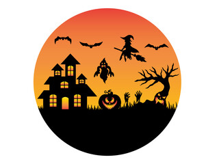 Halloween Silhouette Background

