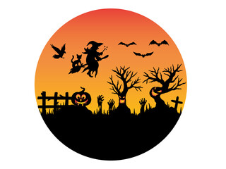 Circle Halloween Background