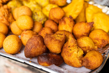 Colombian street fried food - Traditional gastronomy of colombia
