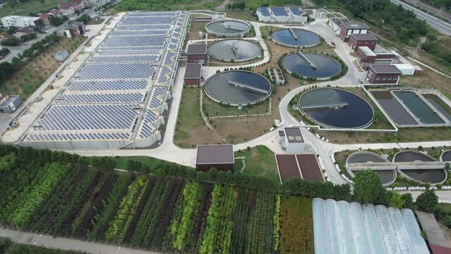aerial water treatment plant