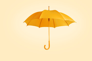 Orange umbrella on an orange background