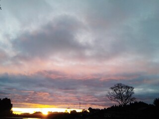 sunset in the clouds