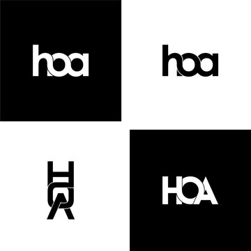 Hoa Letter Original Monogram Logo Design Set