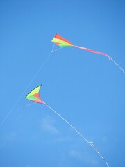 kite flying in the blue sky
