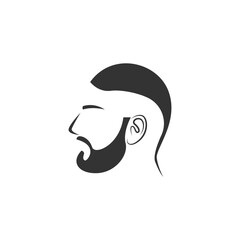 Men's hairstyle icon design illustration