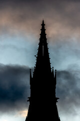 Fototapeta premium european midevil church in the evening