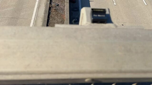 time lapse for Busy motorway , rush hour scene as traffic heavily piles up on m25 near heathrow