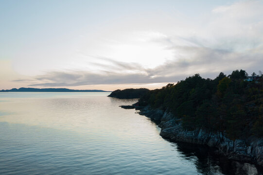 sunset over the sea