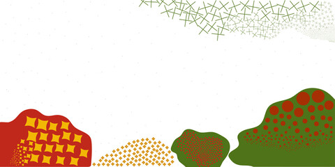 Set of Autumn graphic elements backgrounds, dots, spots,lines. Space for text.