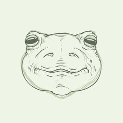Frog face draw