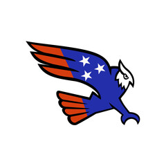 American Owl Swooping Mascot