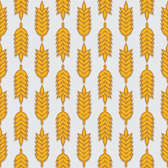 wheat seamless pattern vector template