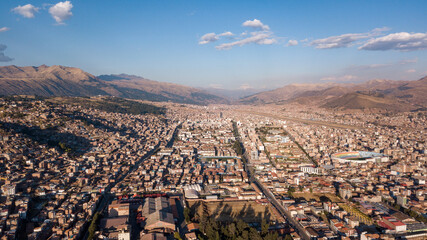 Fotografía de fondo de la Ciudad del Cusco con Drone Mavic Pro.
