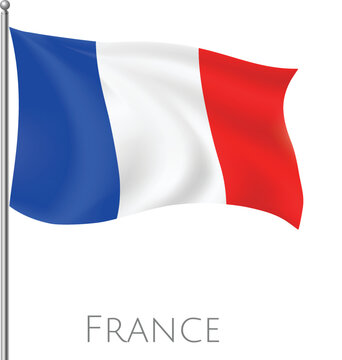 France fly flag with abstract vector art work and background design