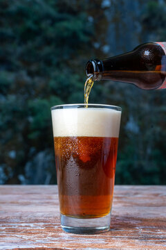 Beer pouring in the glass