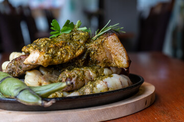 Typical dish of Peru, Pachamanca.