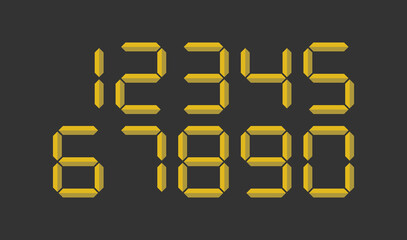 Numbers set vector, modern design.