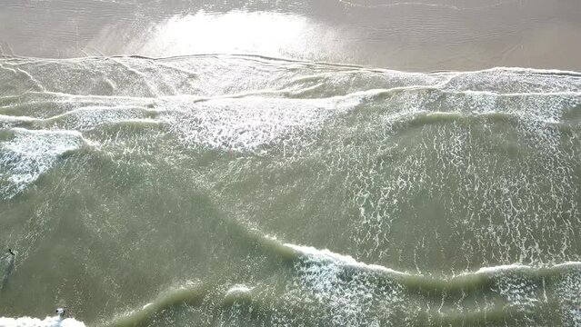Aerial image of the northeast region of Brazil Sergipe Perfect beach