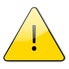 Attention sign. The yellow triangle attention. Vector illustration. Stock image.