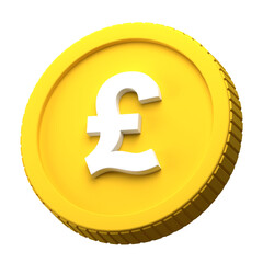 pound coin 3d illustration