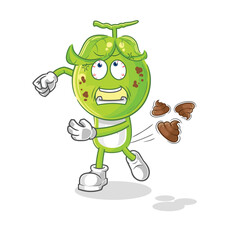 pea head throwing shit vector