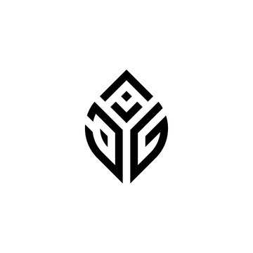 Initial Letter ACG Abstract Leaf Logo Design Symbol