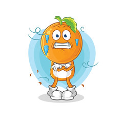 orange head cold illustration. character vector