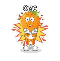 orange head Oh my God vector. cartoon character