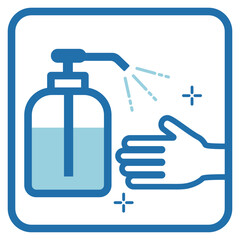 手指消毒のアイコン