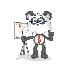 panda marketing character. cartoon mascot vector