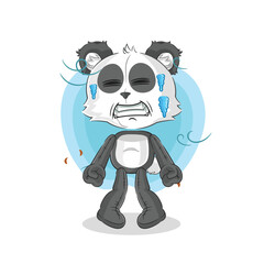 panda cold illustration. character vector