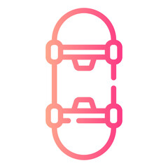 Skate Board gradient icon