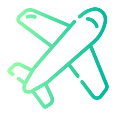 airplane gradient icon