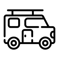 caravan line icon