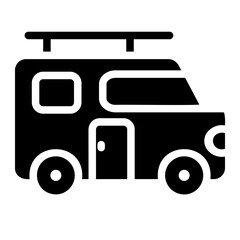 caravan glyph icon