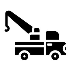 Naklejka na ściany i meble Crane Truck glyph icon