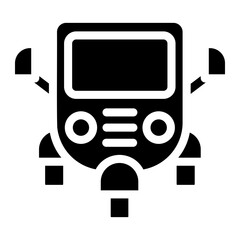 Rickshaw glyph icon