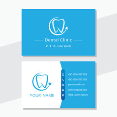 Abstract dental logo template. Dental, dentist office, tooth health, oral care, tooth care, oral care, clinic. Business card design. Logotype. Tooth vector logo icon. Business card template