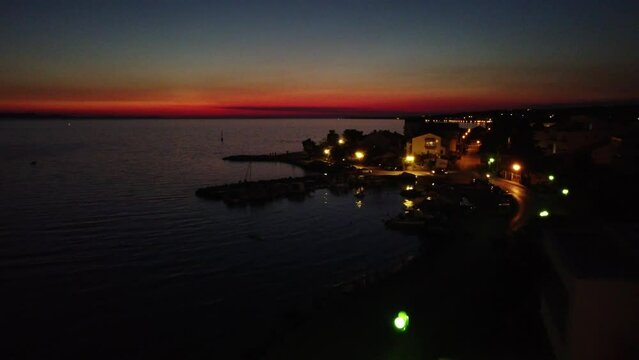 Beautiful sunset in Zara, Zadar, a beautiful destination in Croatia