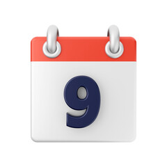 Calendar date day even 3d icon illuatration