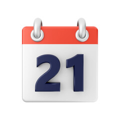 Calendar date day even 3d icon illuatration