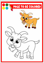 coloring book for kids. goat