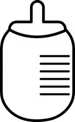 Baby milk bottle flat icon for apps and websites.eps