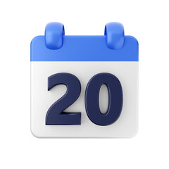 Calendar event date day 3d icon illustration