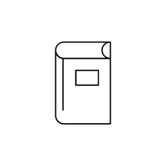 Book, Read, Library, Study Thin Line Icon Vector Illustration Logo Template. Suitable For Many Purposes.